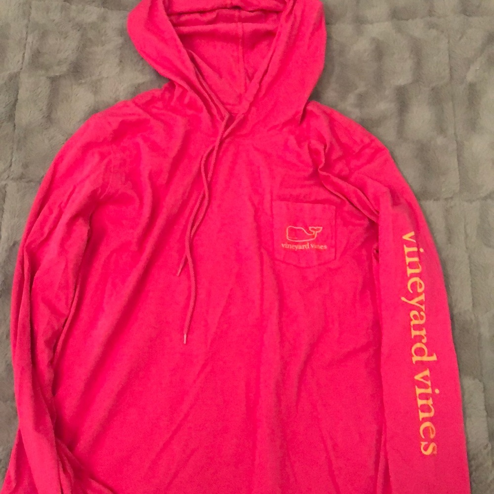 pink vineyard vines hooded long sleeve